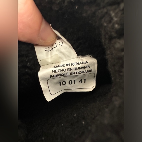 Tecnica Moon Boots Mercury High Paris Boot Black Suede Leather Faux Fur Size 10 - Picture 15 of 15